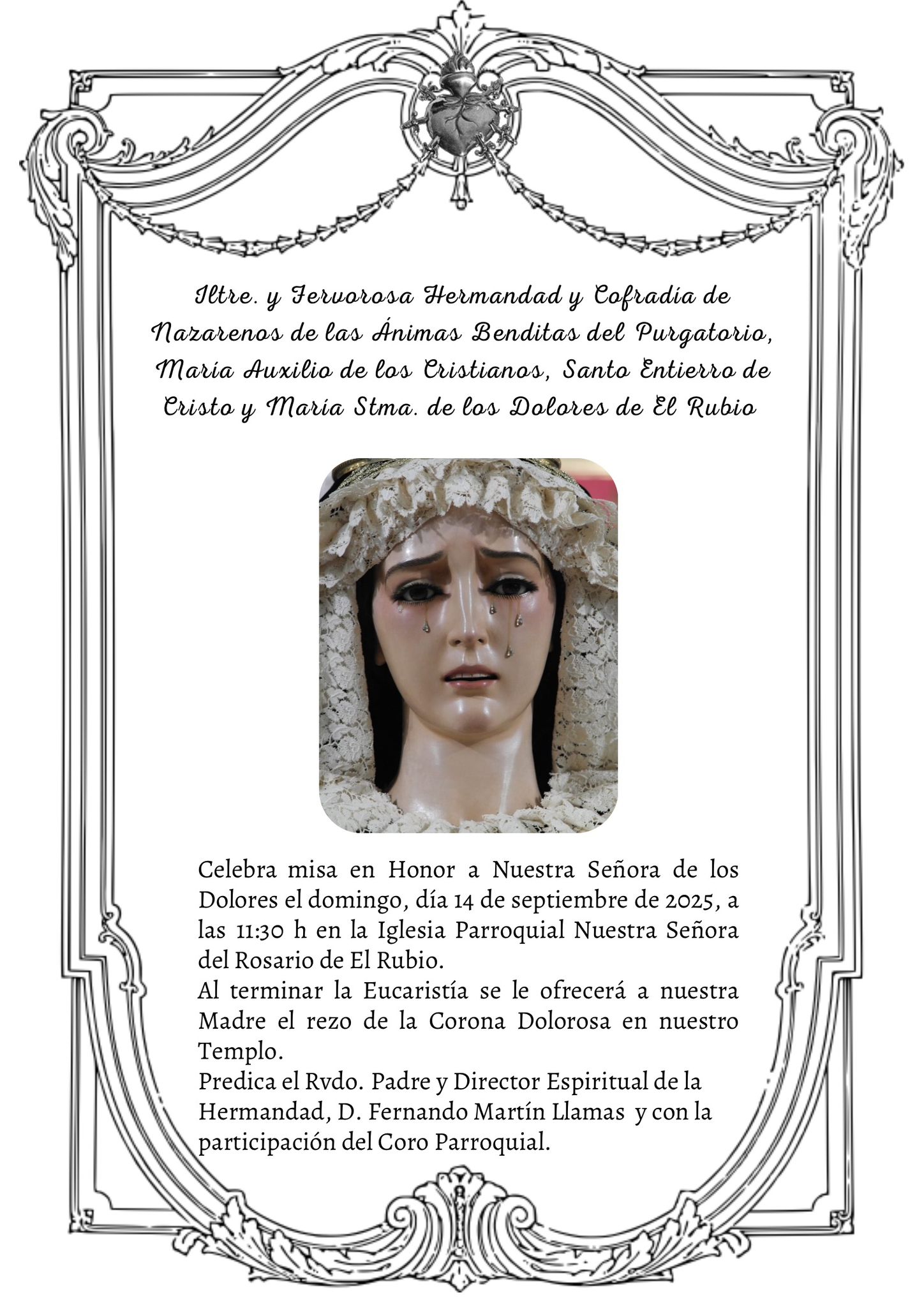 MISA EN HONOR A NUESTRA SEÑORA DE LOS DOLORES