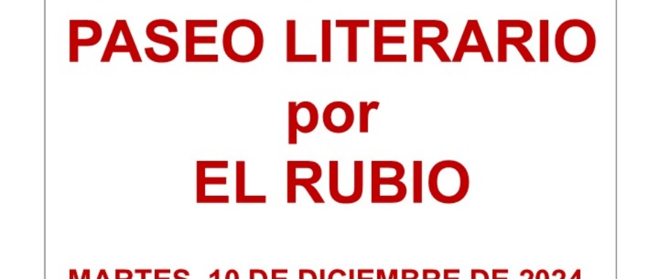 1.-PRESENTACIÓN PASEO LITERARIO