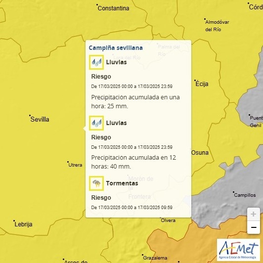 2.-NIVEL AMARILLO POR LLUVIAS HASTA LAS 6 DE LA MAÑANA DEL MARTES