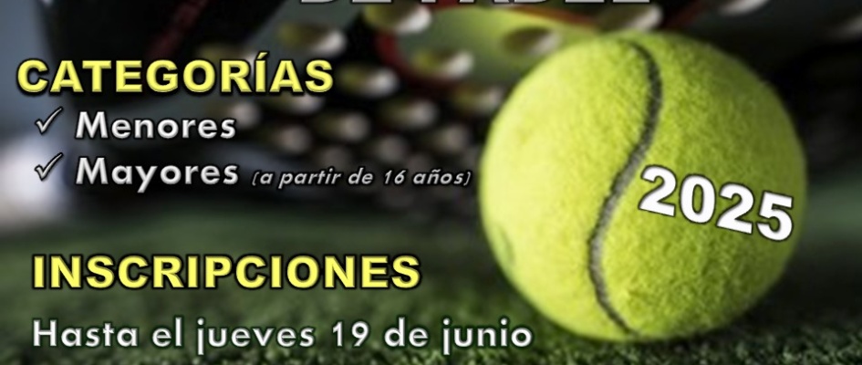 CAMPEONATO LOCAL DE PÁDEL 2025