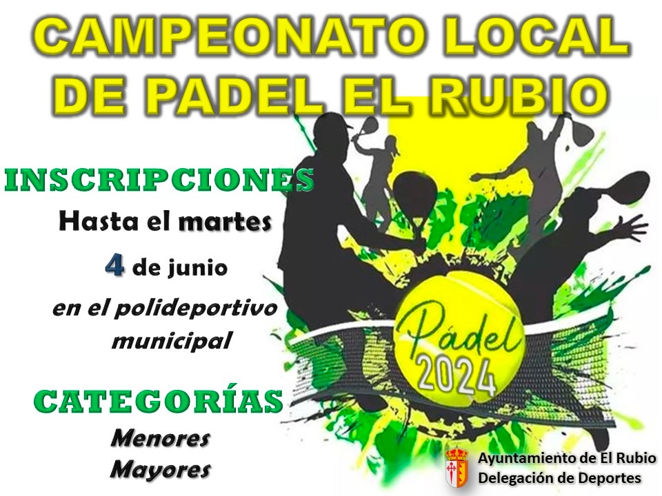 CAMPEONATO LOCAL DE PÁDEL DE EL RUBIO