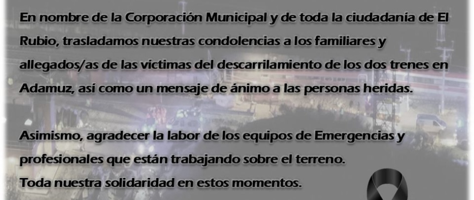 COMUNICADO OFICIAL DEL AYUNTAMIENTO DE EL RUBIO