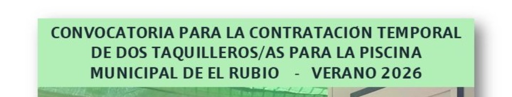 CONTRATACIÓN TEMPORAL DE 2 TAQUILLEROS/AS