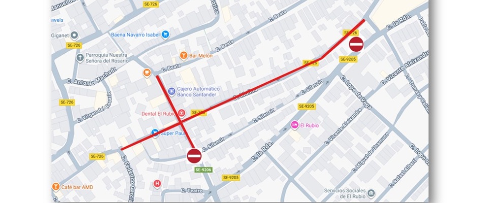 CORTE DE TRAMOS EN CALLE CERVANTES Y MOLINO DEL JUEVES 4925 AL VIERNES 5925