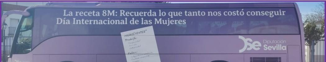 EL AUTOBÚS DE LA RUTA POR LA IGUALDAD HACE PARADA EN EL RUBIO