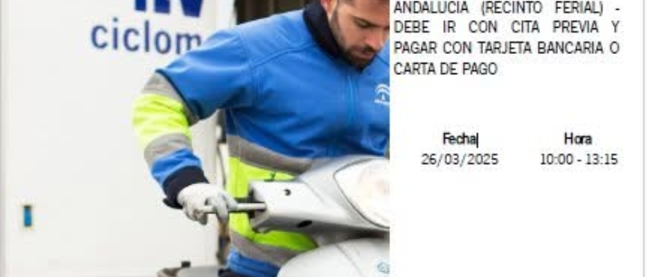 ITV EN EL RUBIO PARA LA INPECCIÓN DE CICLOMOTORES DE DOS RUEDAS