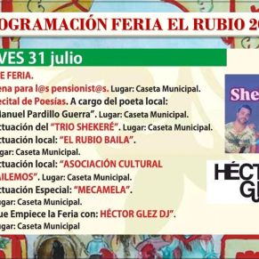 JUEVES PROGRAMACIÓN FERIA 2025