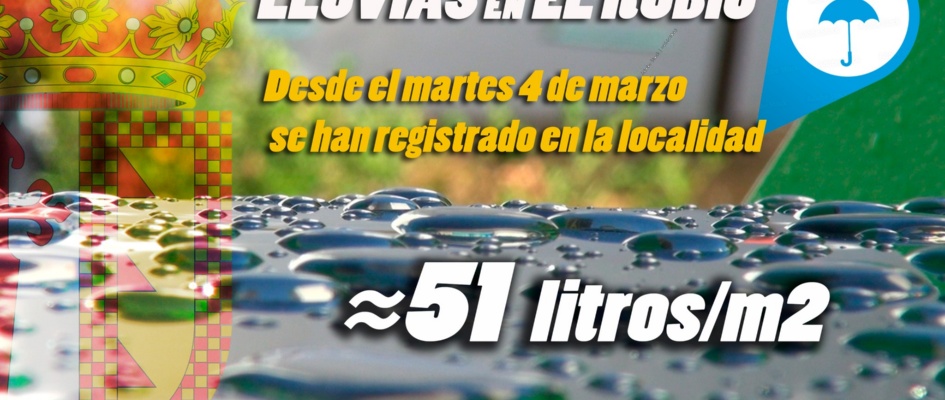 Lluvias registradas desde el pasado martes 4 de marzo a día de hoy en El Rubio
