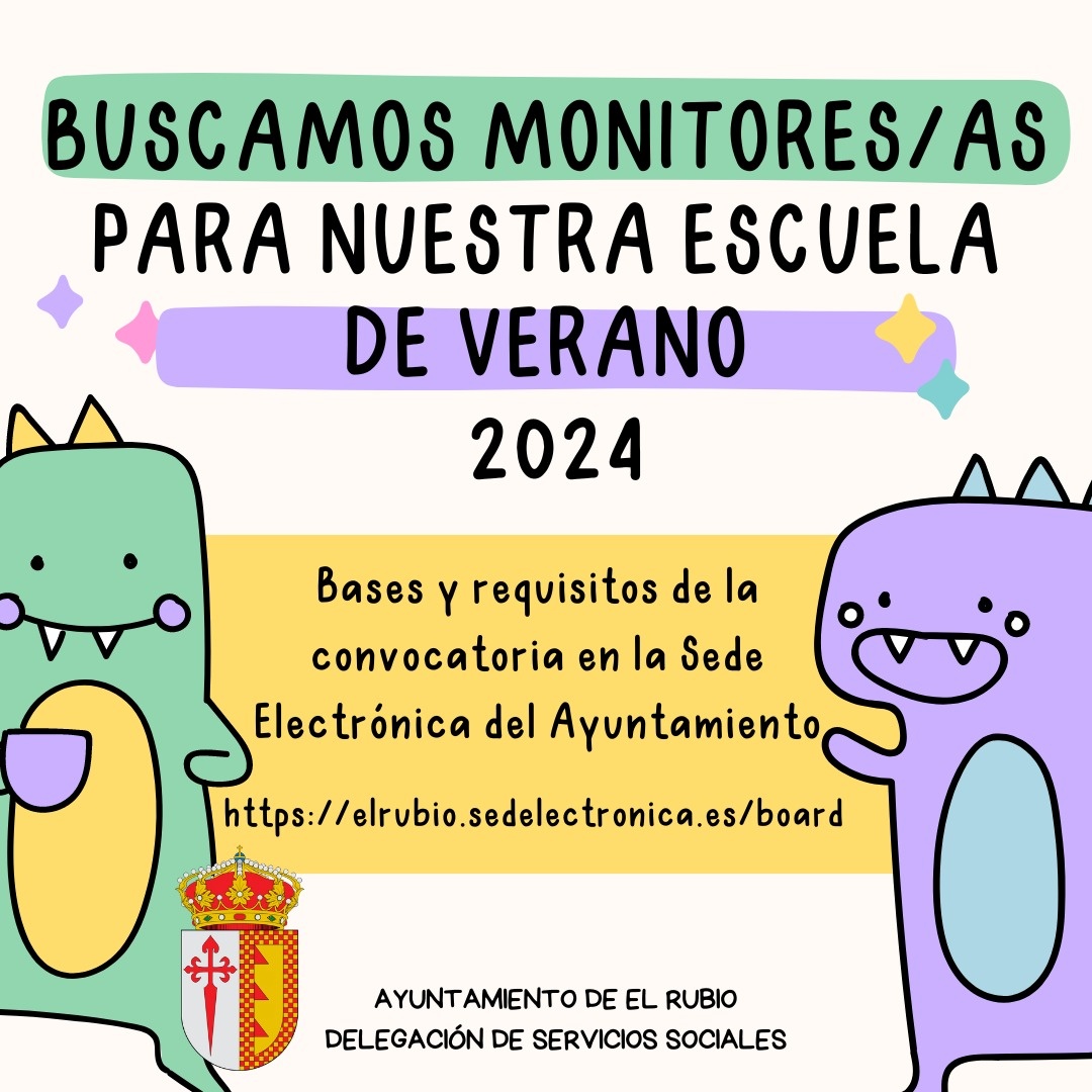 Monitoresas de ESCUELA DE VERANO de El Rubio 2024