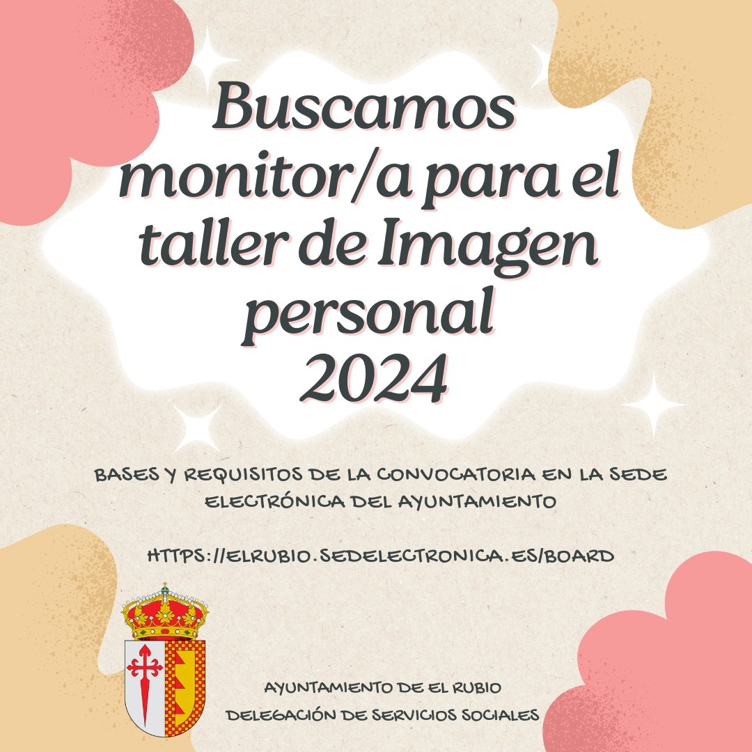 Oferta de empleo para monitor.a. de Imagen Personal