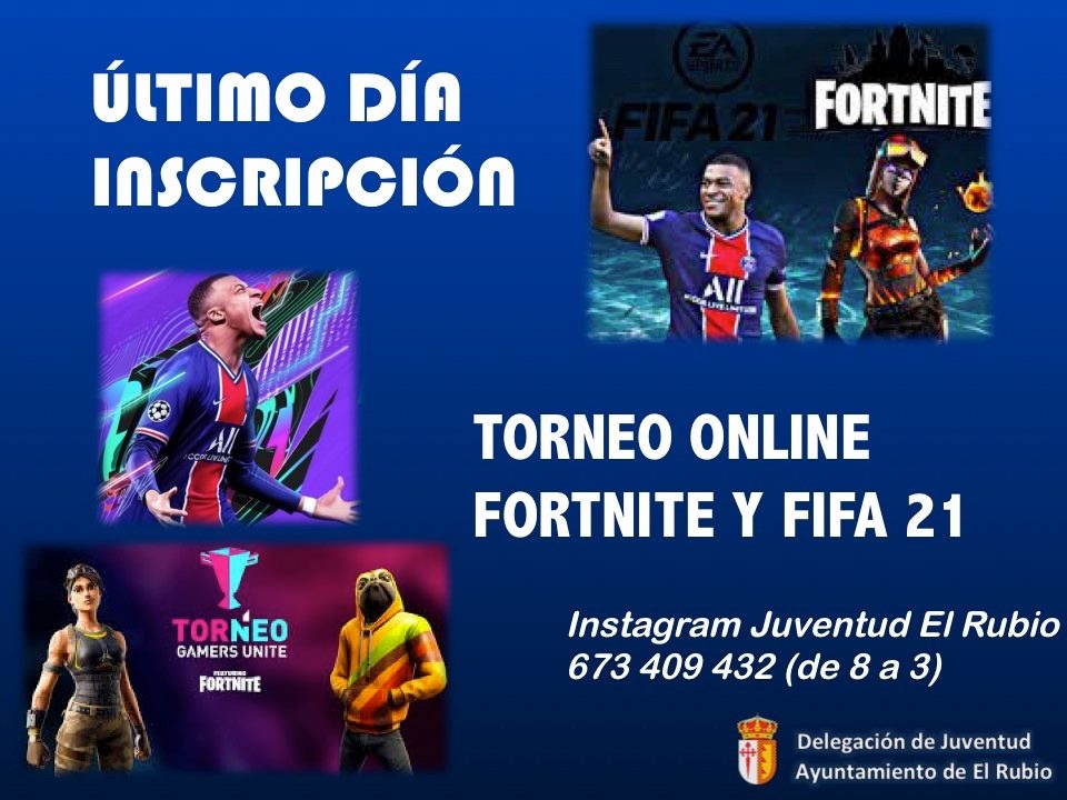 ÚLTIMO DÍA DE INSCRIPCIÓN¿¿ Torneo online Fortnite y Fifa 21